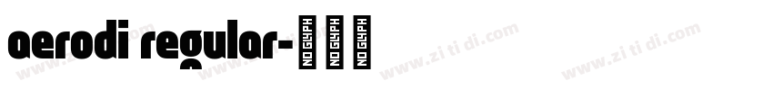 aerodi regular字体转换